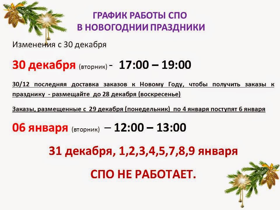 График работы спо