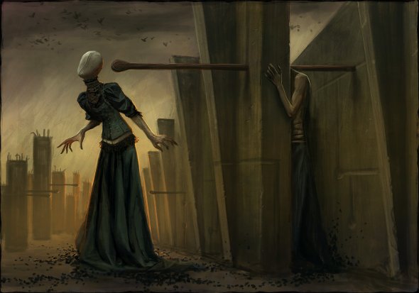 As sombrias e surreais ilustrações com toques de terror de Daniil Kozlovsky Daniil Kozlovsky artstation ilustrações fantasia arte conceitual terror surreal sombrio infernal