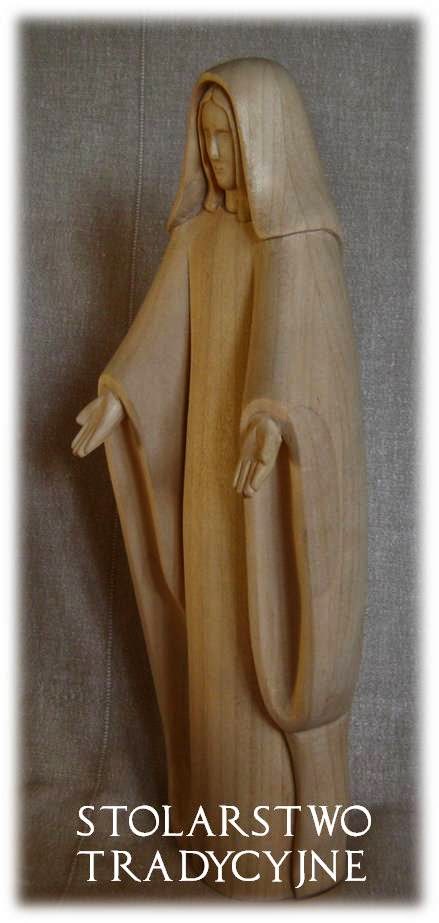 Figura Niepokalanej Matki Kościoła  - rzeźba w drewnie