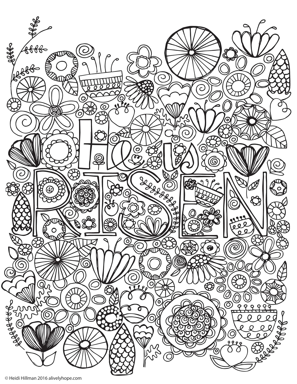 A Lively Hope He Is Risen Coloring Page free Download 