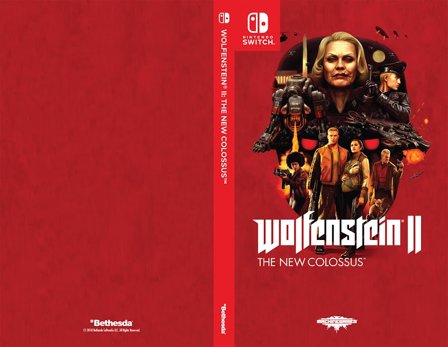 Wolfenstein II Alternate Collage Box Art wolfenstein ii the new colossus switch frau engel