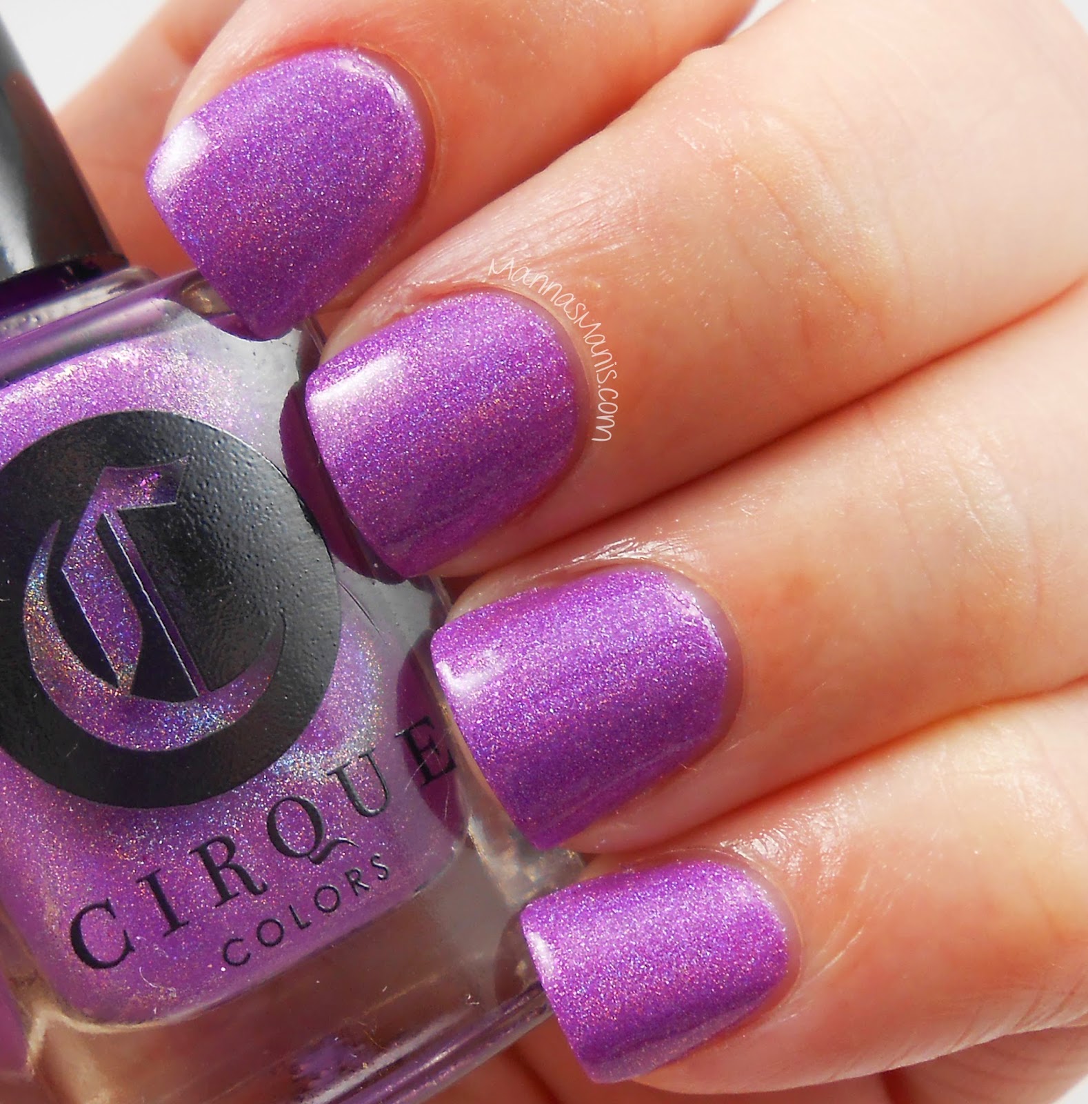 cirque colors xochitl, a purple holographic nail polish