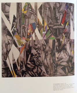 2 lighthouses Mixed media paper collage collage monotype acrylic paints Modern Art Wedge Frame