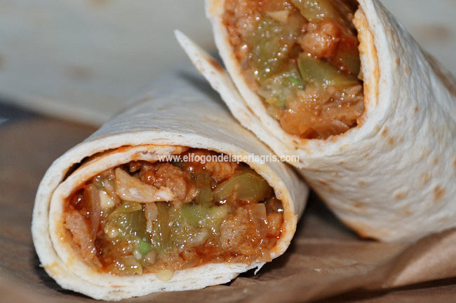 Fajitas veganas de carne de soja Fajitas veganas de carne de soja