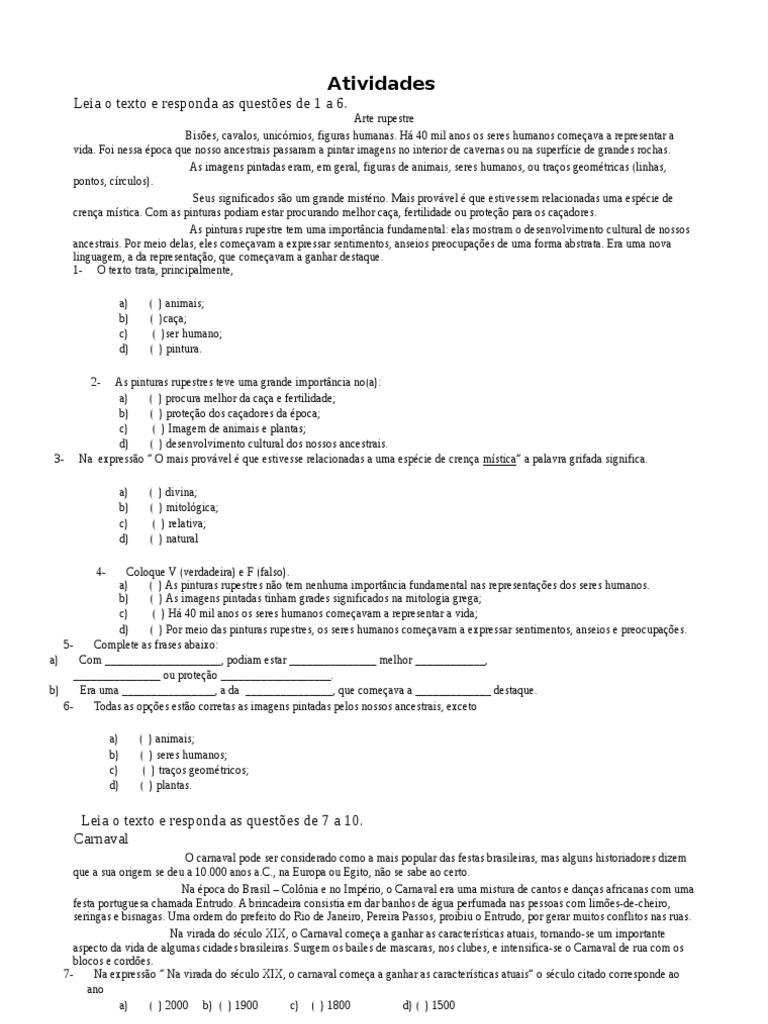 interpretação de texto 9 ano ensino fundamental com gabarito - wood