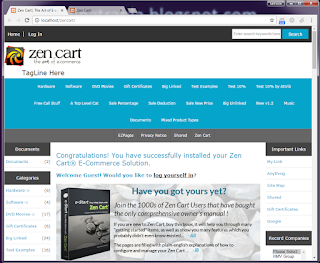 Install ZenCart 1.5.5a eCommerce Shopping Cart on Windows 7 tutorial 27
