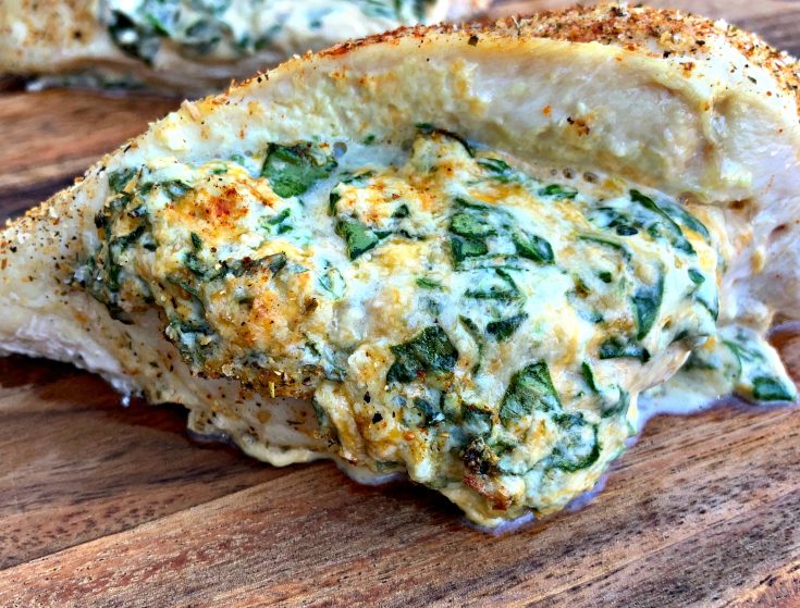 Recipes EASY, LOWCARB KETO SPINACH CREAM CHEESE STUFFED CHICKEN