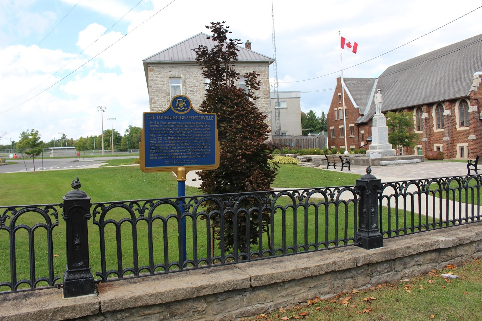 Memorials in Ottawa Founding of Spencerville Plaque