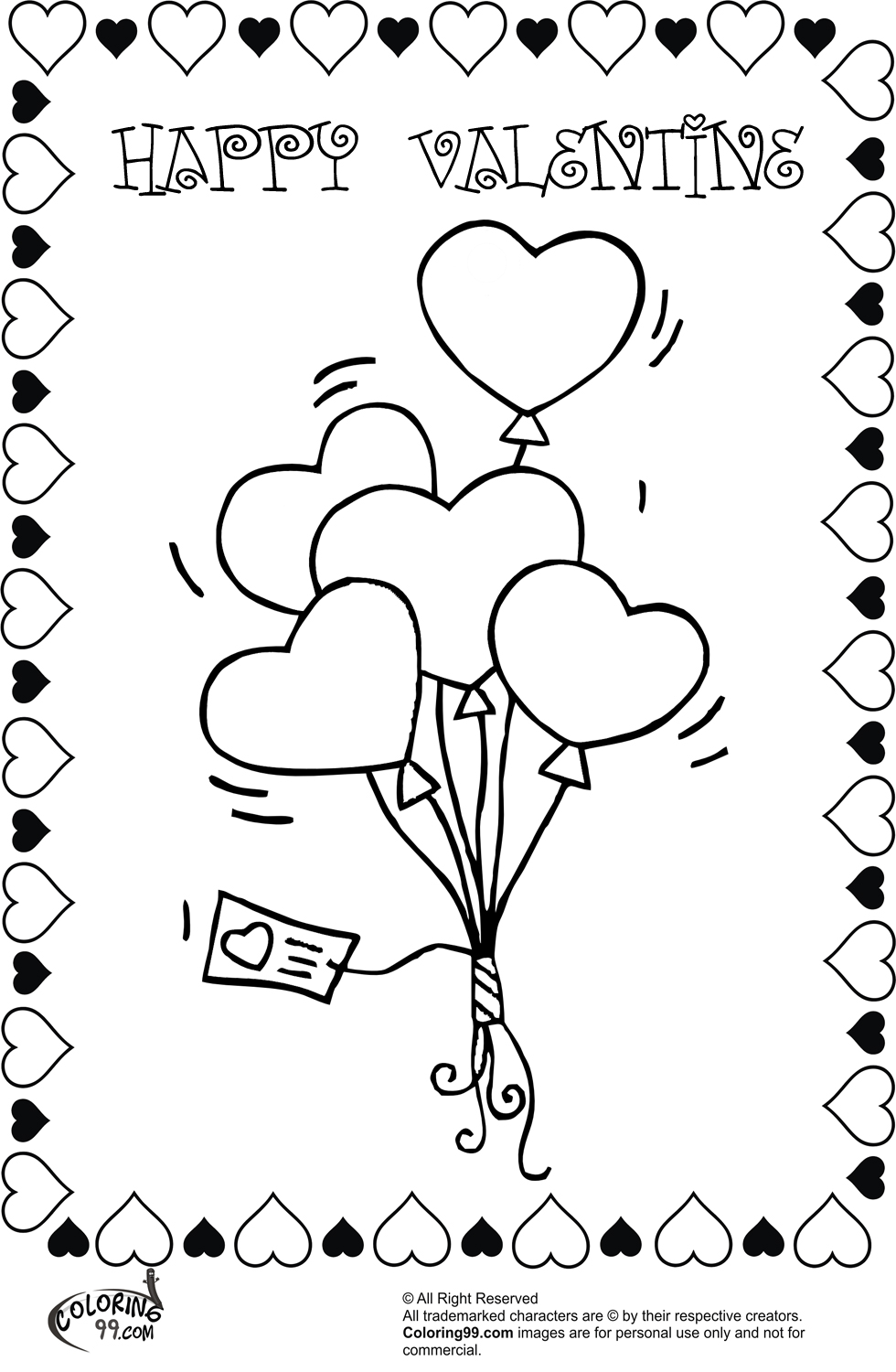 valantine heart coloring pages - photo #37