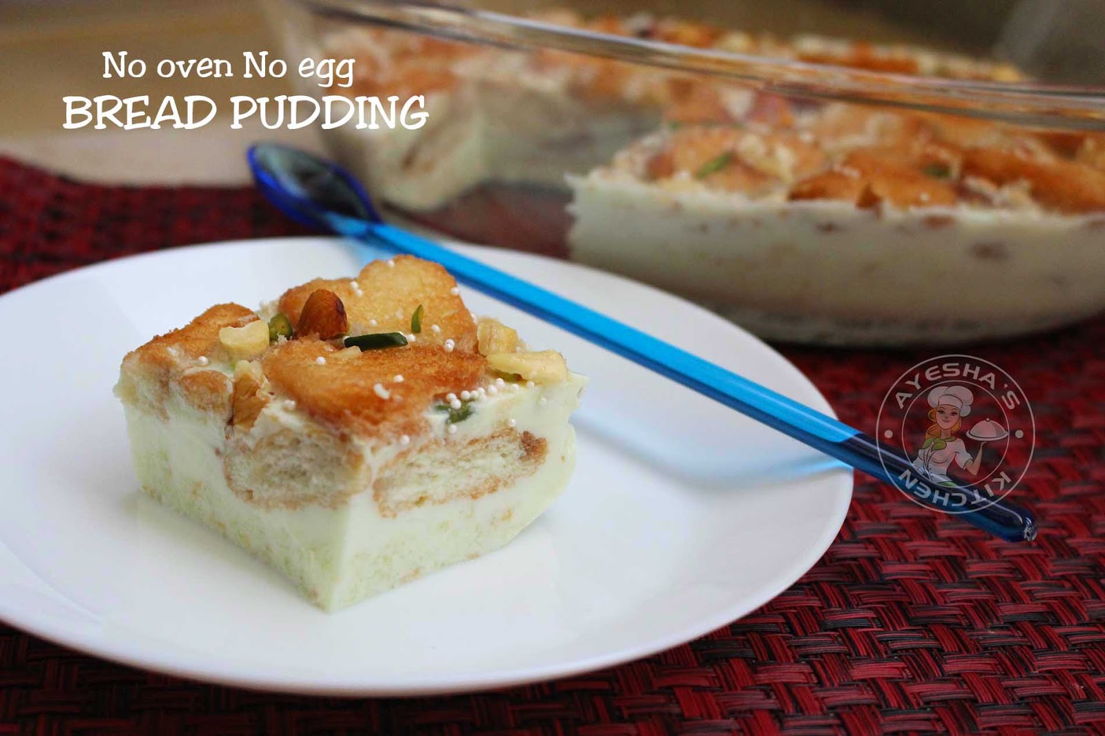 EASY BREAD PUDDING NO OVEN NO EGG BREAD PUDDING RECIPE