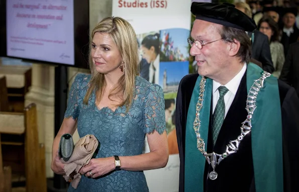 Queen Maxima attends the oration of profesor Saradindu Bhaduri of the Prince Claus Leerstoel at the Kloosterkerk