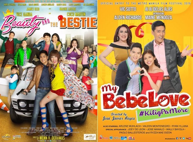 MMFF 2015 TOPGROSSERS. 'Beauty and the Bestie' and 'My Bebe Love'
