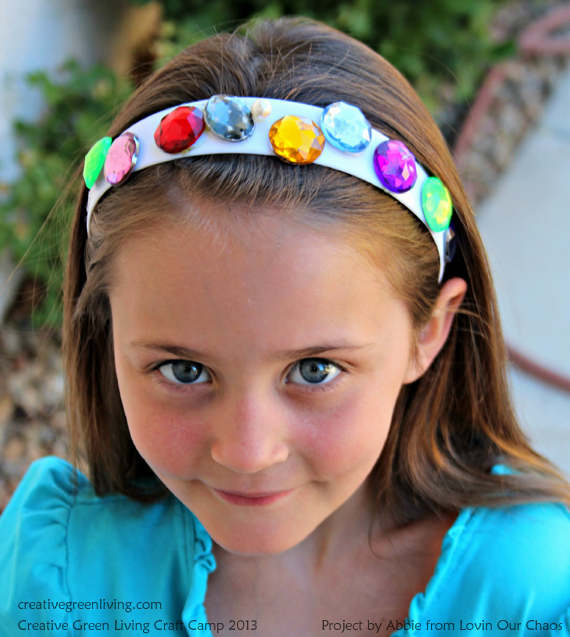 Craft Camp Day 4 How to Make Rhinestone Headbands Creative Green Living