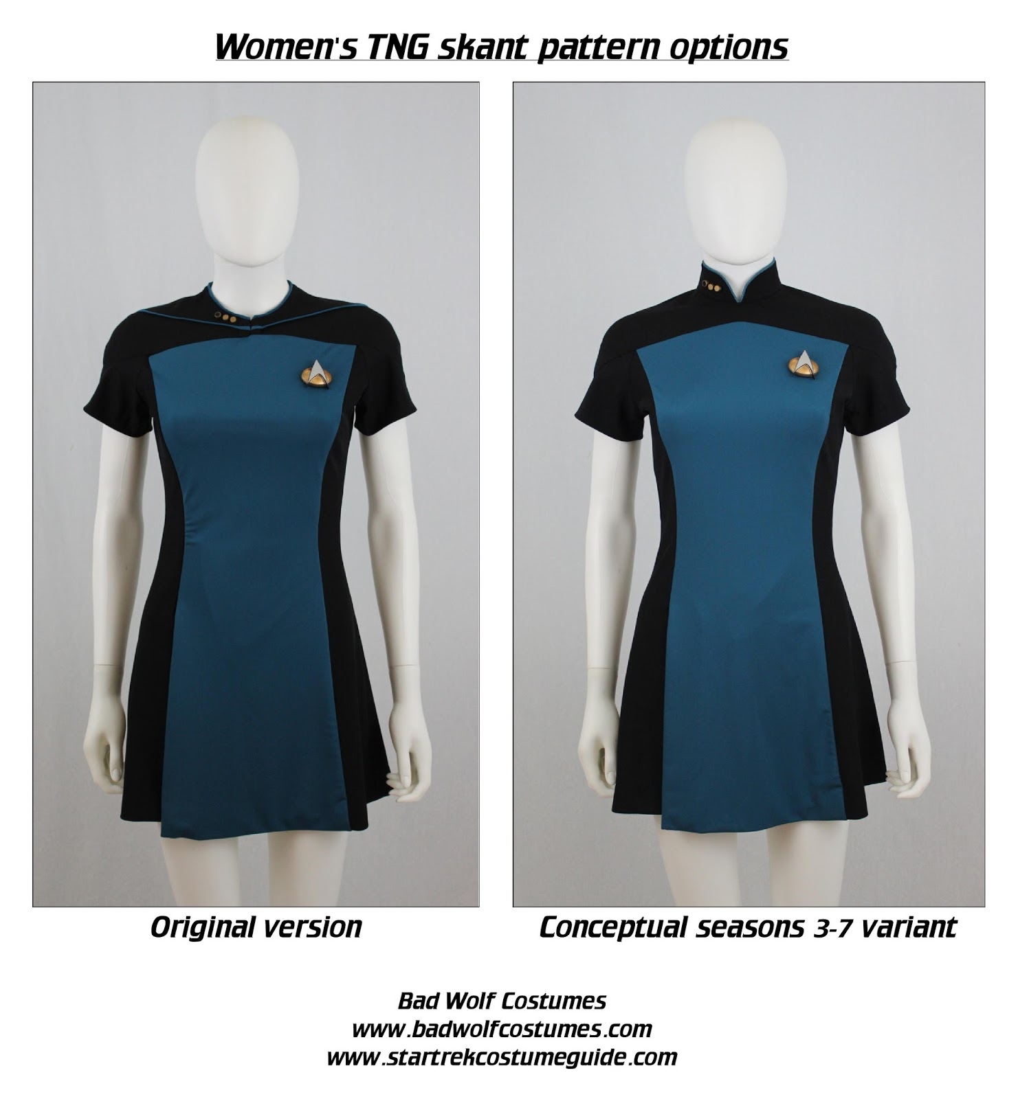 Star Trek Next Generation Mens & Woman's Skant Uniform Patterns 