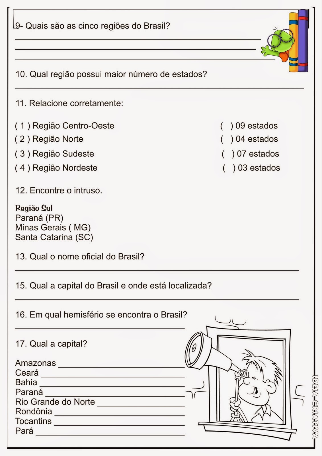 Notícias Ponto Com : Atividades de geografia 6 ano para imprimir