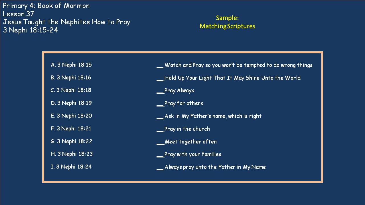 Games and other activities for Family Night: Primary 4 ... Games and other activities for Family Night: Primary 4 ...