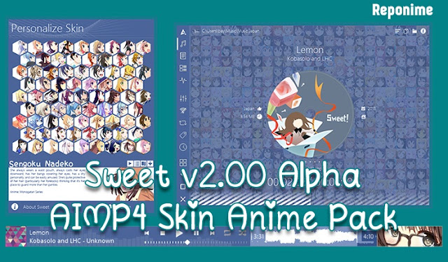 Sweet v2.00 Alpha: AIMP4 Skin Anime Pack