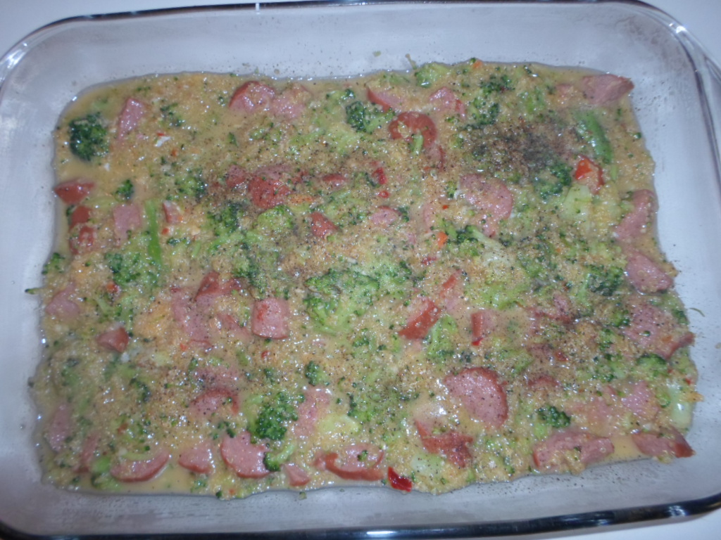 LittleBlueDress Turkey Sausage, Broccoli, Quinoa Casserole