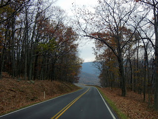 Driving on Skyline Drive in Shenandoah National Park
