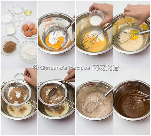 朱古力戚風蛋糕製作圖 Chocolate Chiffon Cake Procedures01