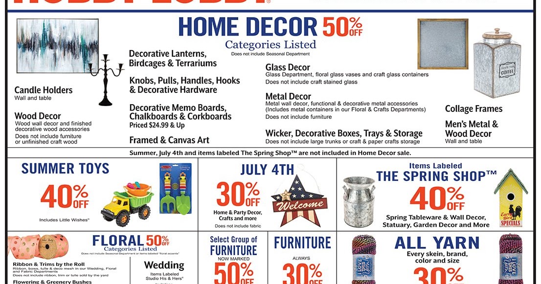 hobby lobby weekly ad may 27 june 2 2018 view weekly ad hobby lobby weekly sale flyer