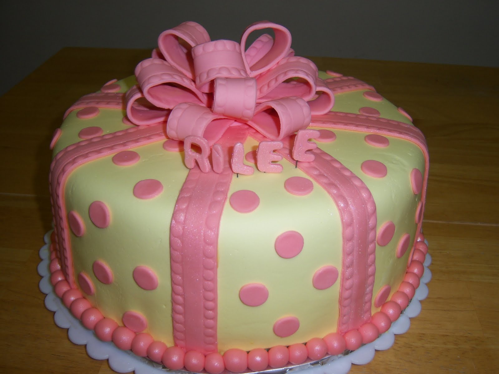 Creative Cakes By Angela Pink and Yellow Baby Shower Cake