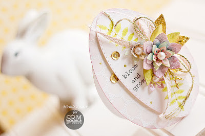 Easter egg shaped card! #Justrite #SRM #Silhouette Created by Michele Kovack