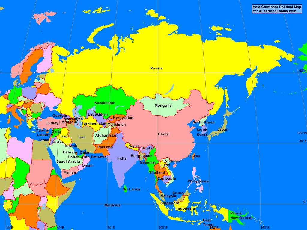 Social Science: Asia Political map