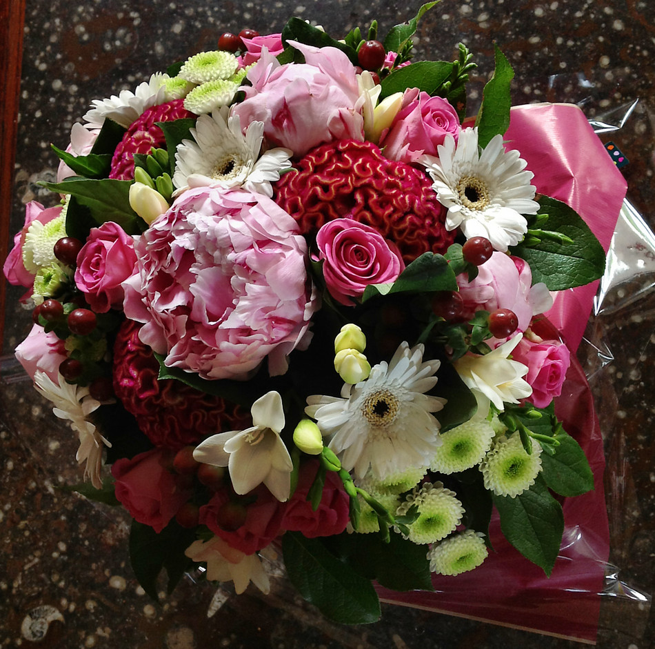 Normandy Life photo du jour pink birthday bouquet