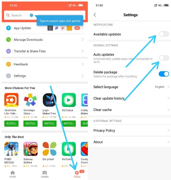 Cara melihat pembaruan aplikasi