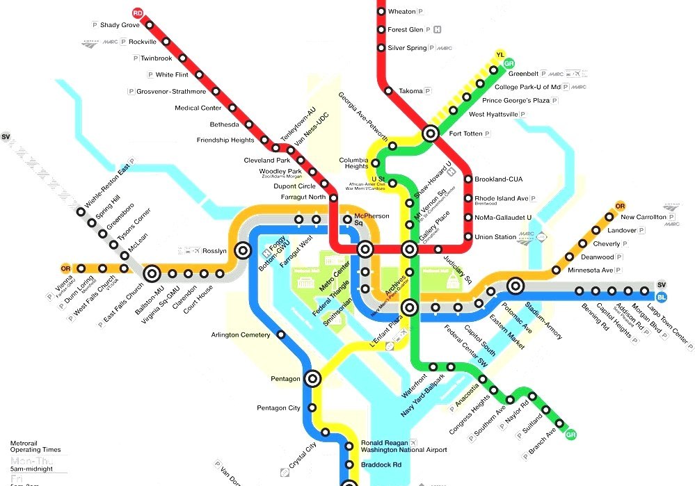 Red Line Metro Dc Map - Map