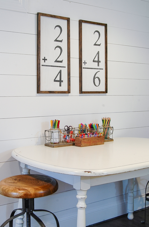 How to Make Giant Flash Card Wall Art Little House of Four Creating