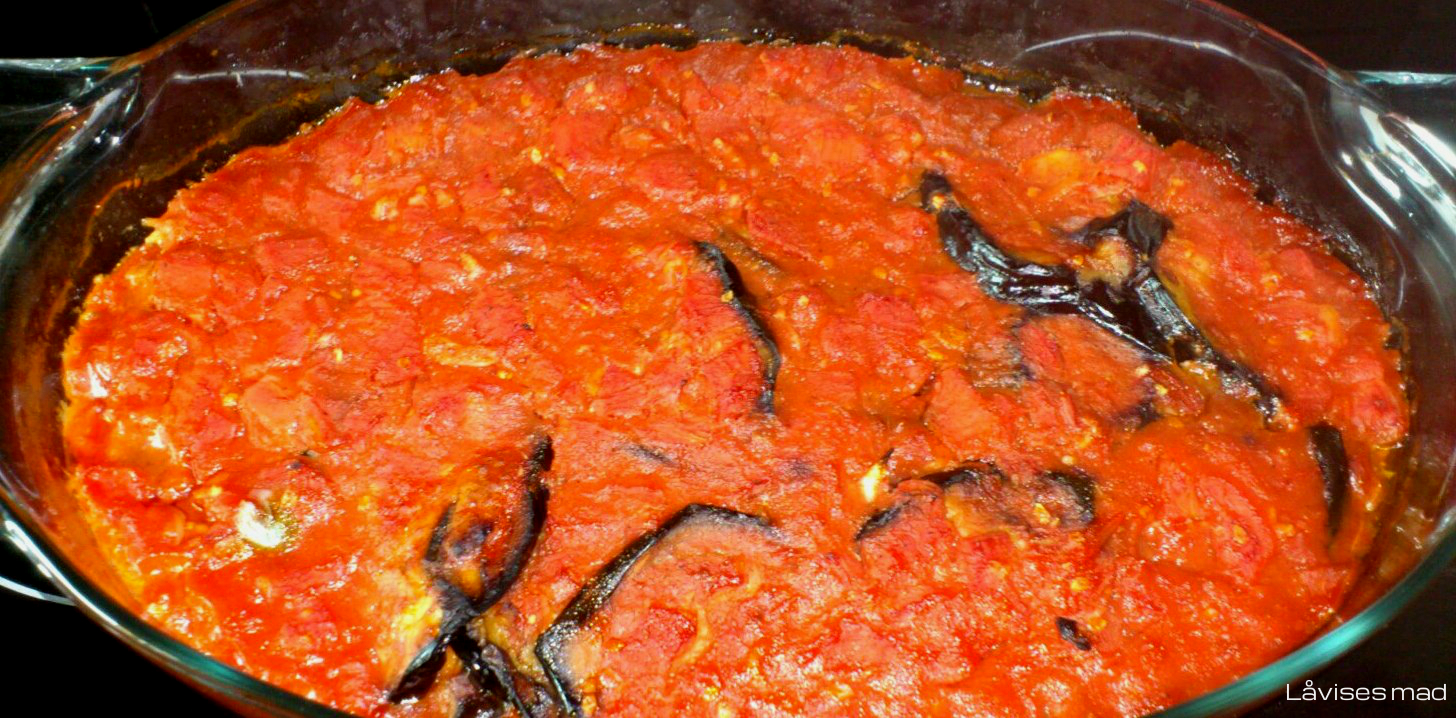 Låvises mad Aubergine kebab.