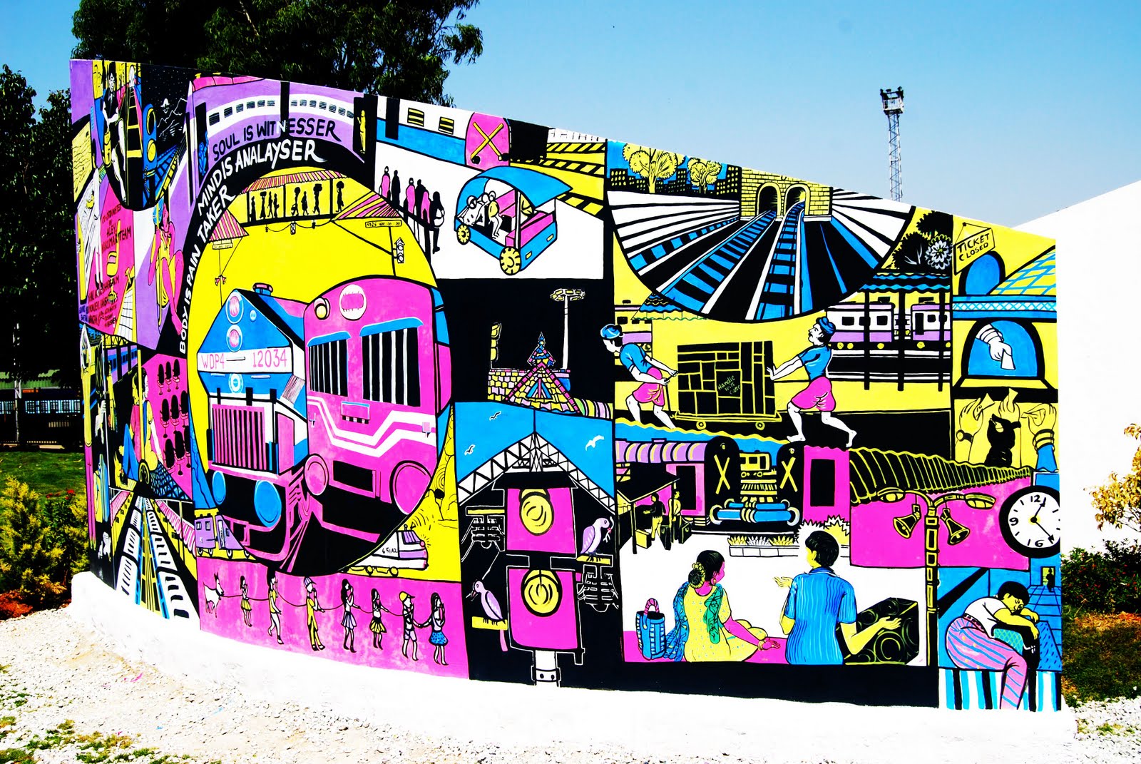 mY ArT Mural painting in Banglore,mejestic railwaystation