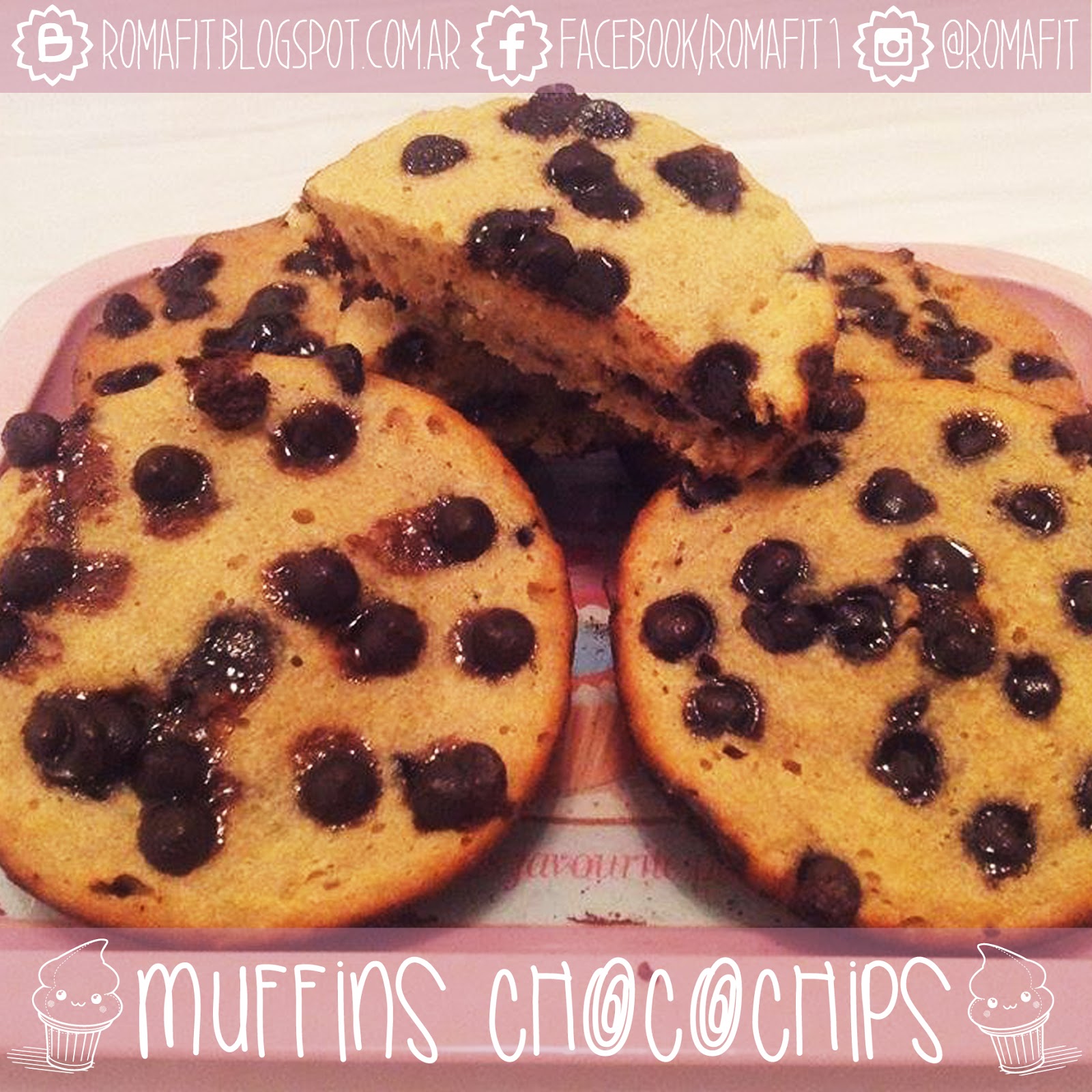Recetas Fit Para Gente Común Muffins de Chocochips! Húmedos y