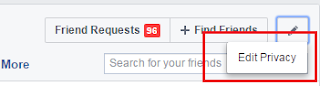 Cara menyembunyikan daftar teman facebook melalui hp Android: