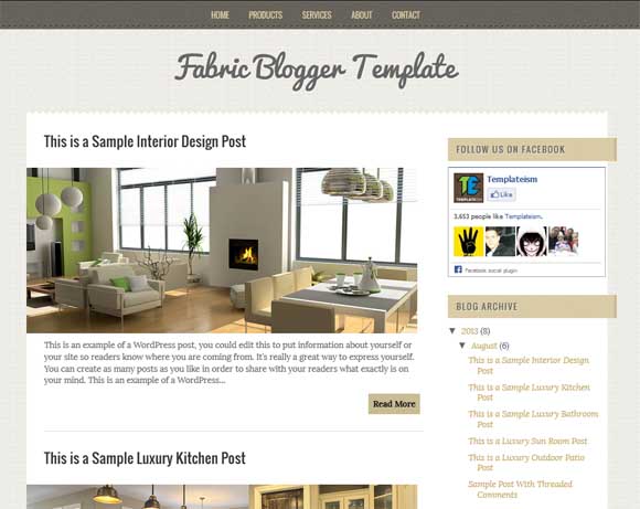 Fabric Blogger Template 