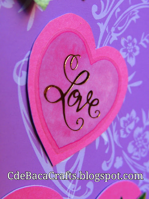 Valentines Day Handmade Card by CdeBaca Crafts.