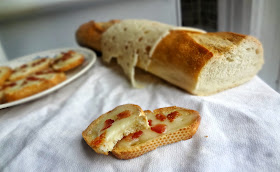 Swiss Bacon Crostini with Truffle Oil for #SwissWeek