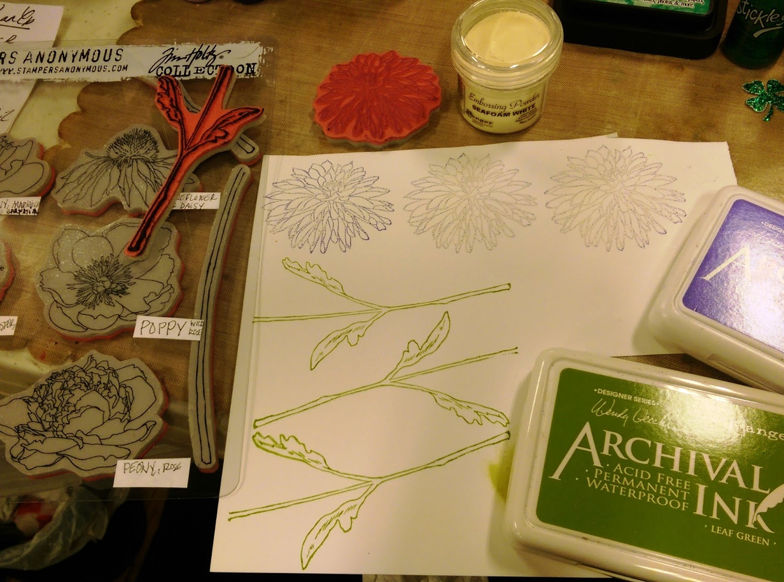 The Artful Maven May Flowers Liquid Pearls Card