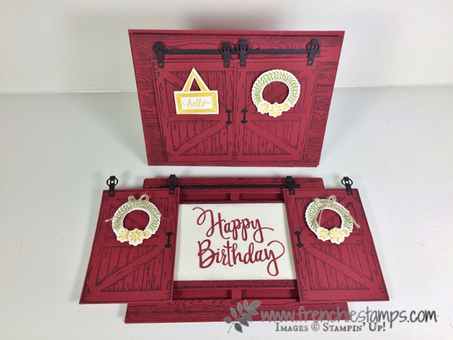 Double Slide Barn Door, Country Livin", Stampin'Up!, Sliding Cards,