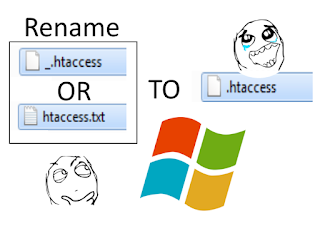 How to rename _.htaccess OR htaccess.txt to .htaccess on Windows