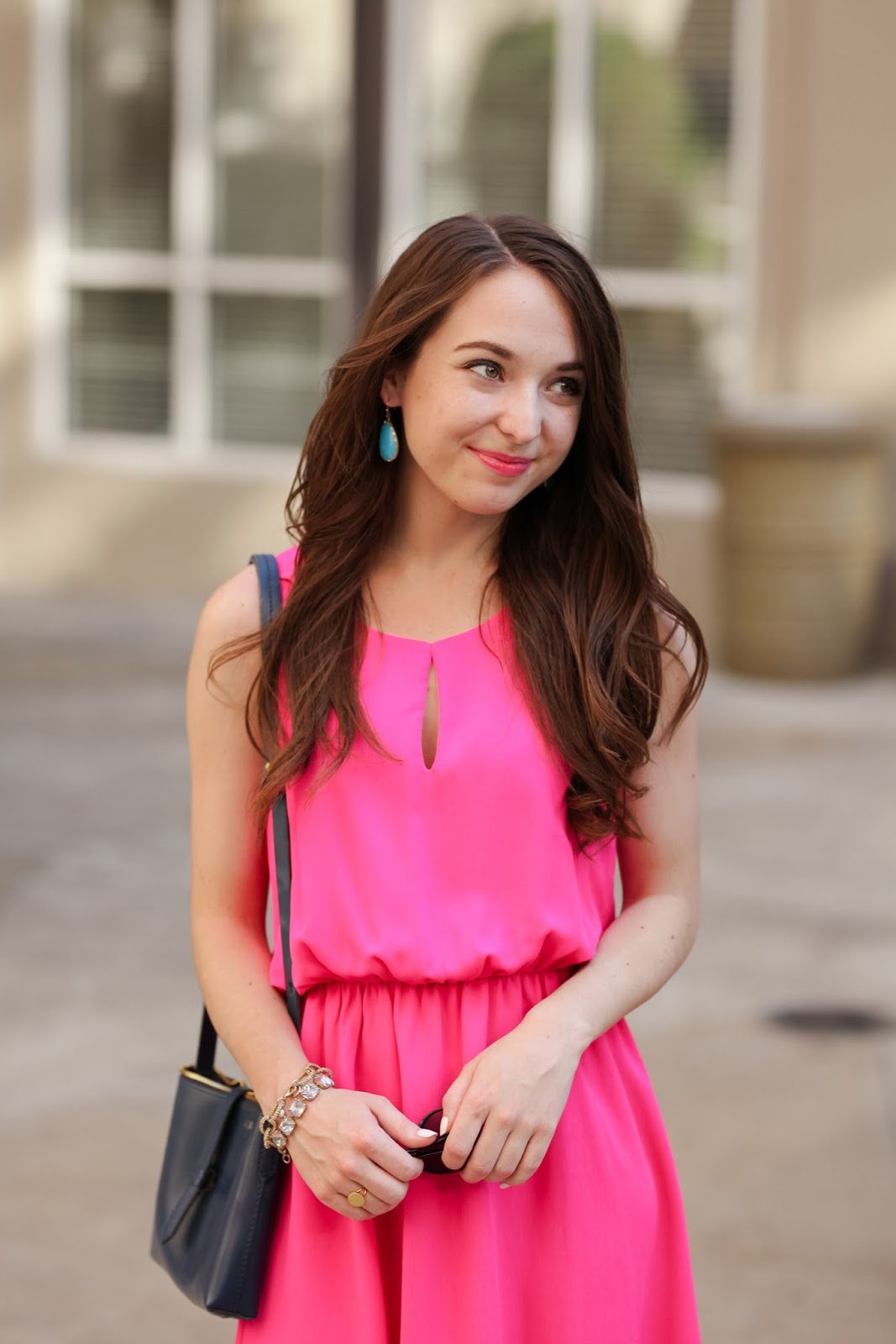Bright Pink Dress Caralina Style