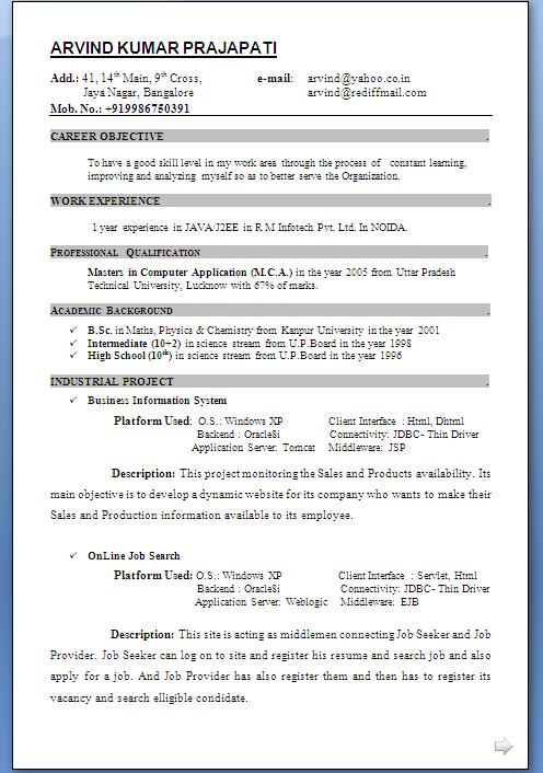 Resume Personal Statement Examples