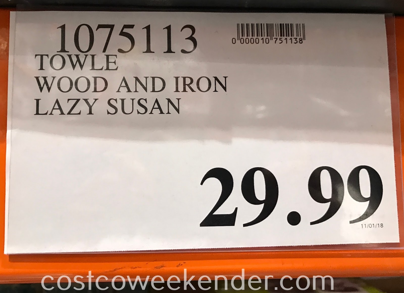 Towle Wood and Iron Lazy Susan Costco Weekender
