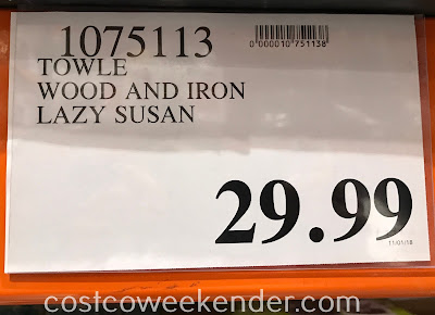 Deal for the Towle Wood and Iron Lazy Susan at Costco