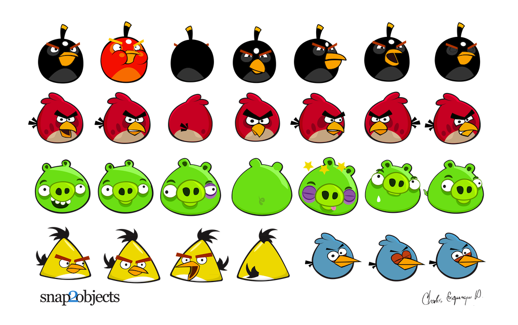 angry birds characters list of love