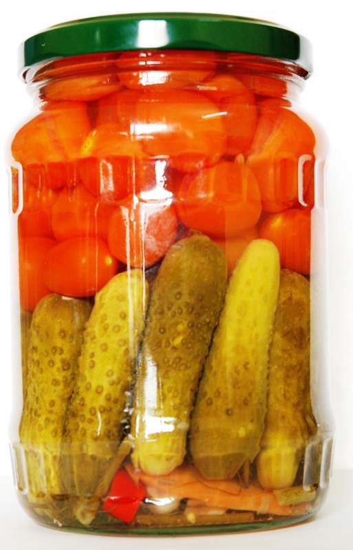 Canned Pickled Tomato Cucumber Mix