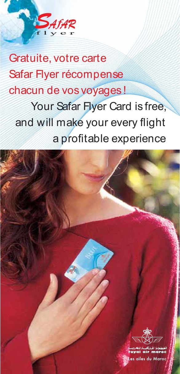 airline memorabilia ram royal air maroc 2006 safar flyer montreal contact