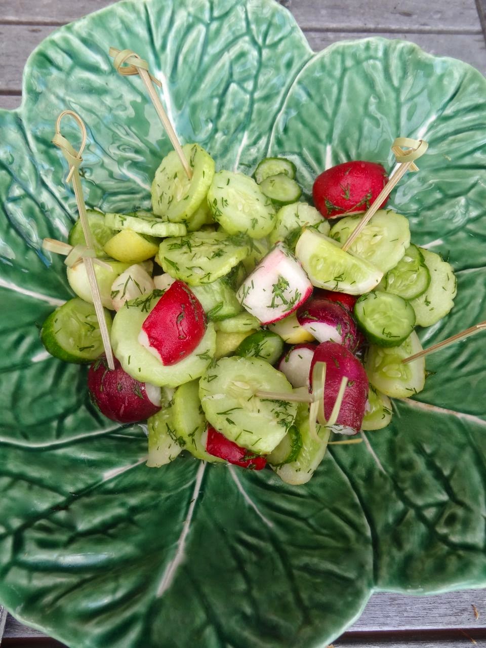 Scrumpdillyicious Quick Pickled Cucumbers & Radishes with Dill
